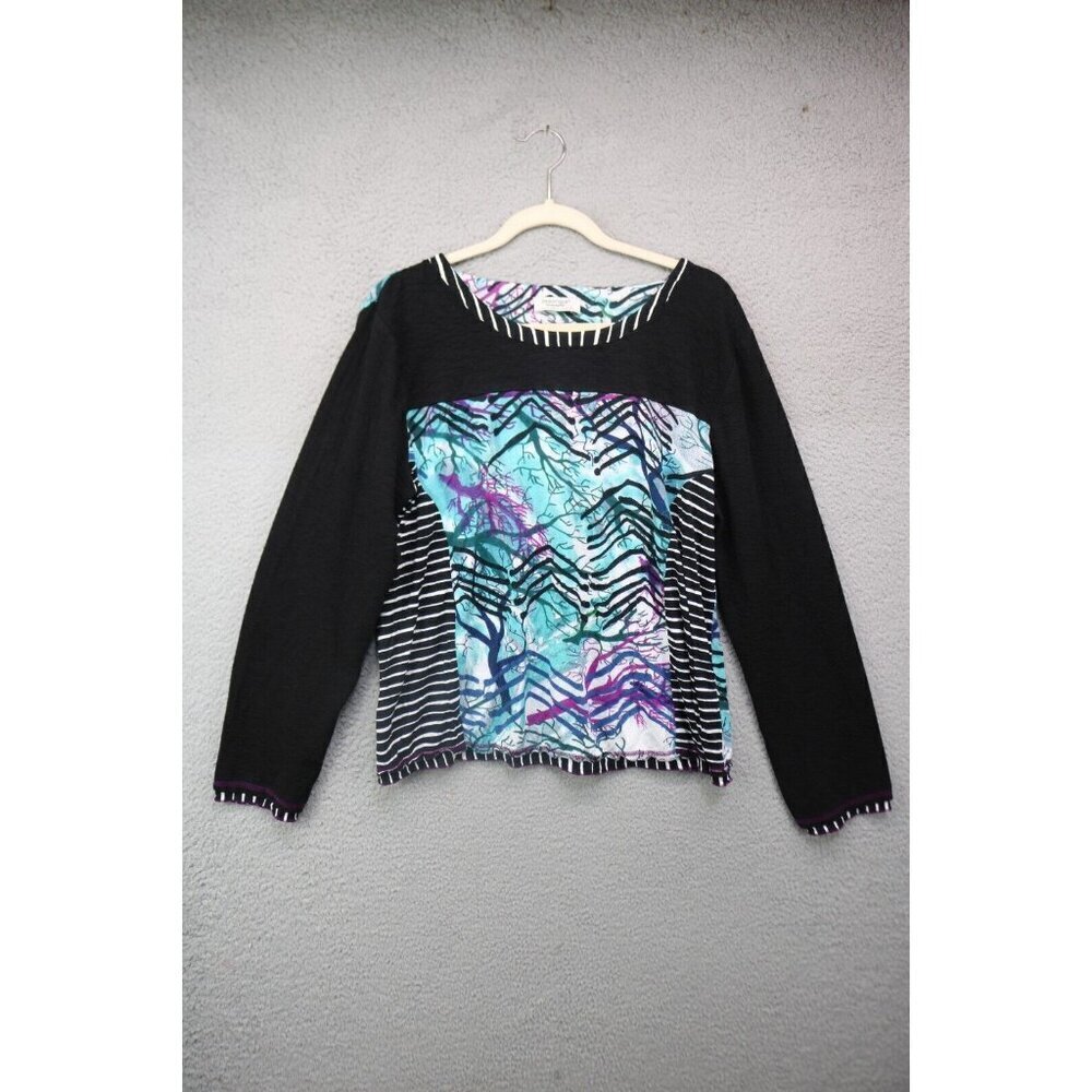 Orientique Naturally Australian Long Sleeve Top-Artsy-Size XL